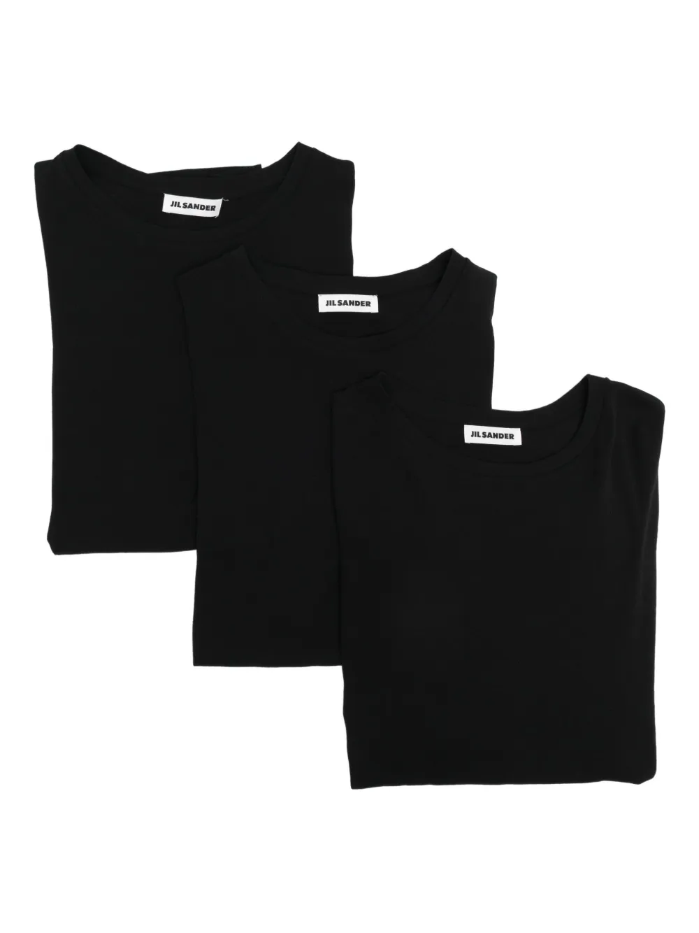 

Футболка с круглым вырезом JIL SANDER, черный