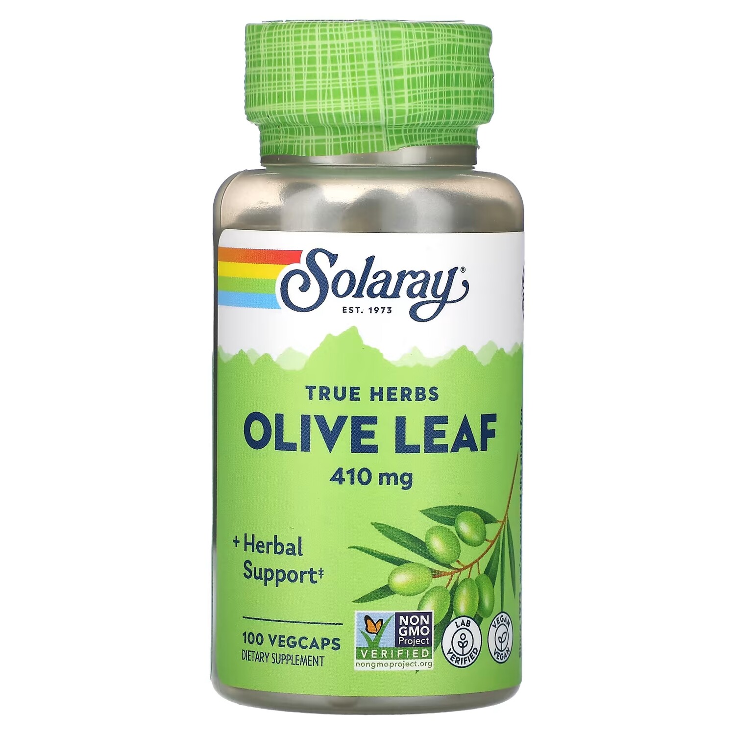 

Solaray True Herbs Оливковый лист 410 мг 100 растительных капсул