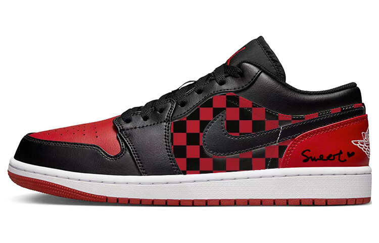 

Кроссовки Air Jordan 1 Vintage Basketball Shoes Women's Low-top Red/Black, красный