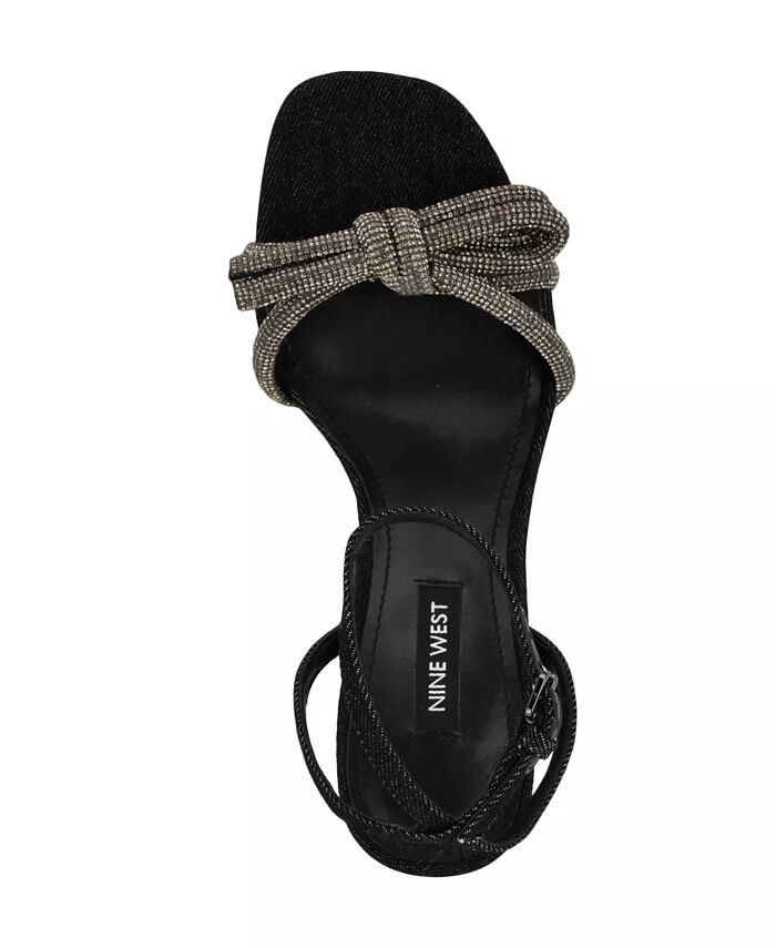 Женские босоножки Ivid Square Toe на коническом каблуке Nine West, черный — фото 4