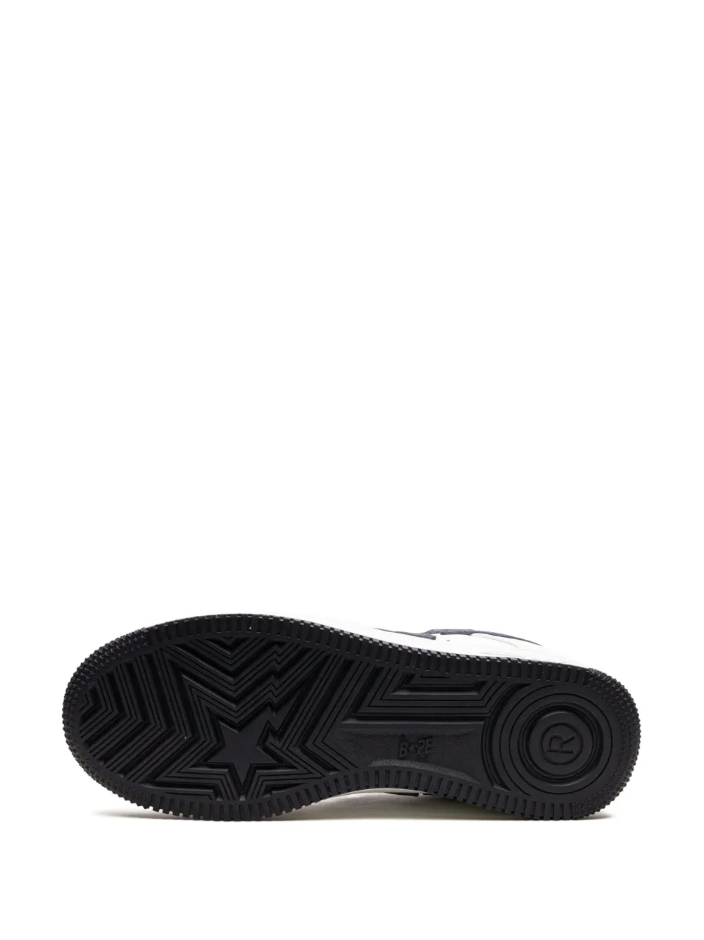 Кроссовки Jjjjound x Bapesta 'white navy' A BATHING APE, белый — фото 4