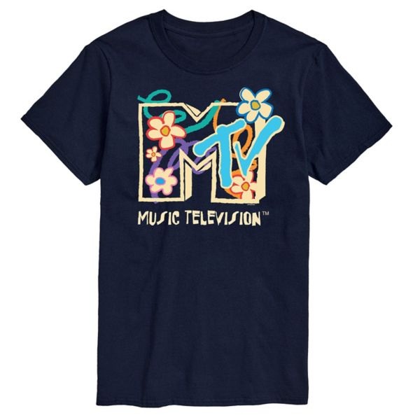 

Футболка с цветочным логотипом MTV Big & Tall Licensed Character, синий