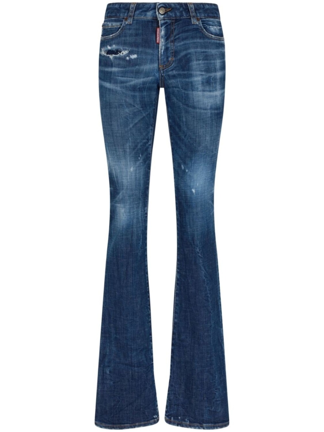 

Dsquared2 джинсы bootcut с нашивкой-логотипом, синий
