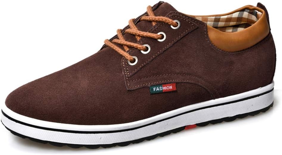 

Мужские невидимые ботинки ailishabroy, увеличивающие рост на 6 см, повседневные кожаные туфли, шнуровка, кроссовки, Coffee