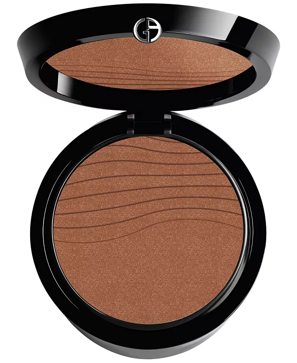 Светящаяся шелковистая прессованная фиксирующая пудра Armani, 11.5 (deep with peach undertones)
