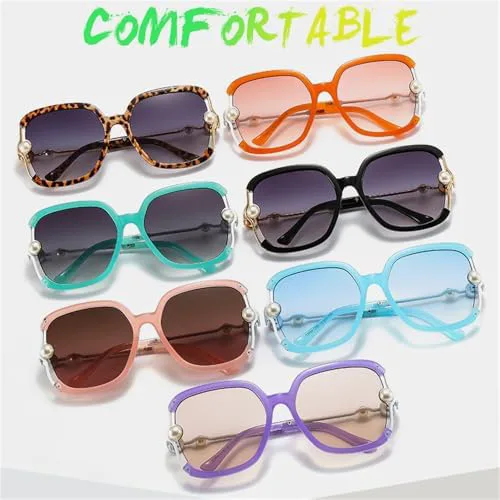 

Солнцезащитные очки в полуободковой оправе 2027 года для женщин, жемчужные, солнцезащитные очки большого размера, защита от УФ-излучения UV400 MTZJH, Black