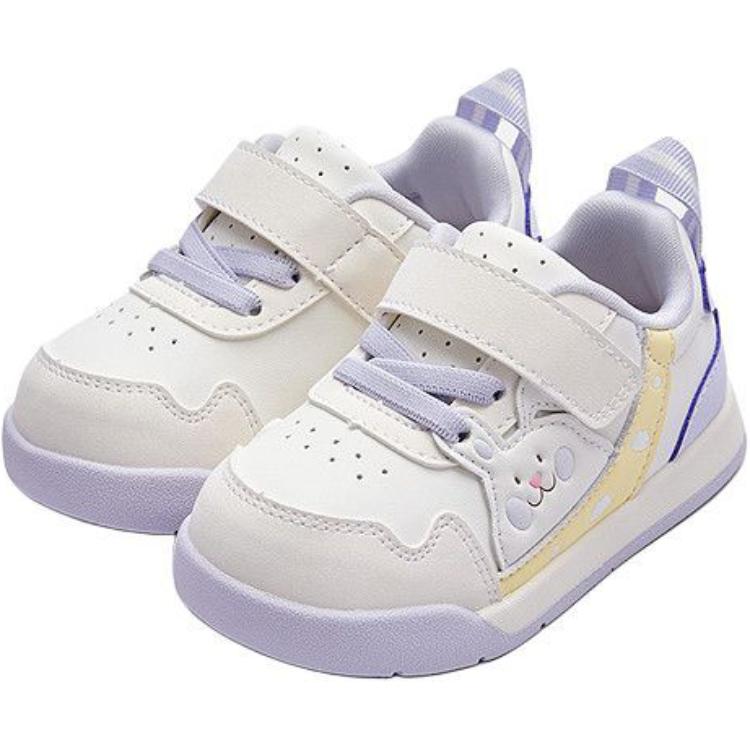 BALABALA Скользостойкие износостойкие низкие детские ботинки White Purple Infant And Toddler — фото 3