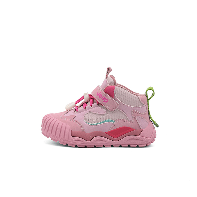 

Детские повседневные кроссовки High Top Kids Lifestyle Pink Kids' Jeep, Тяньшуй Грин/Сильвер Флауэр Пинк, тонкий хлопок