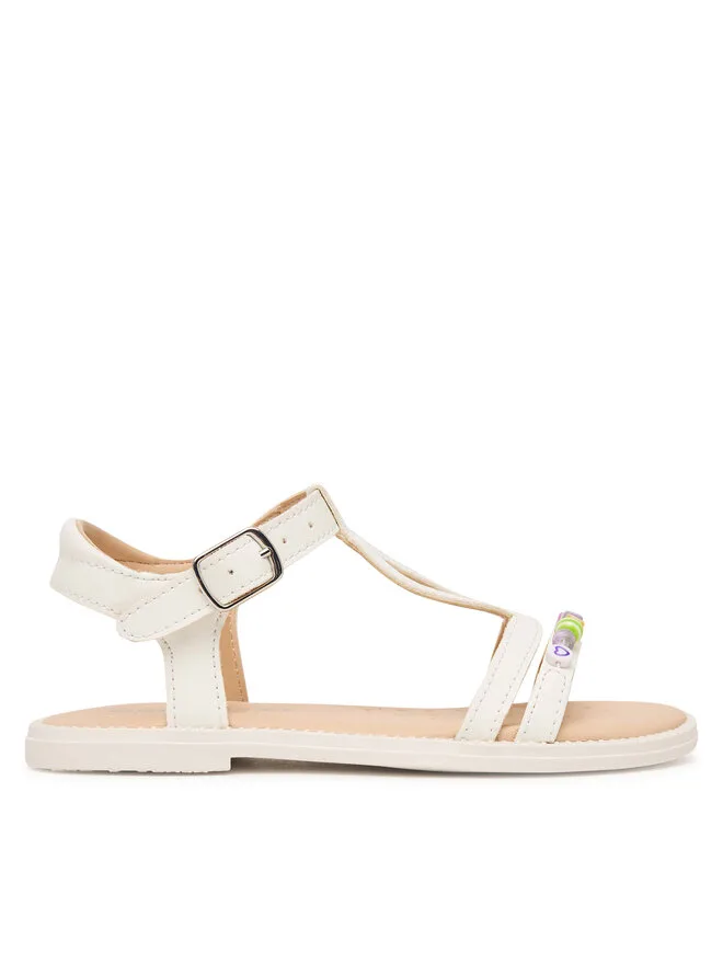 Geox Сандалии Sandal Jr Sandal Karly J6535H 000BC C1000 S белые