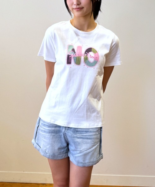 

Футболка без принта, крой оверсайз Mi-je, кремовый