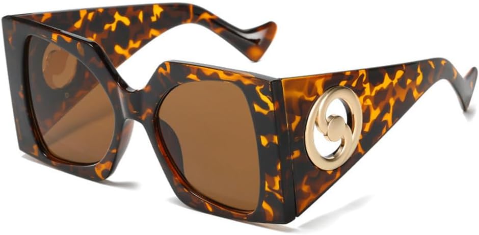 

Солнцезащитные очки в стиле ретро квадратной формы для женщин и мужчин, дорожные солнцезащитные очки с широкими дужками, женские солнцезащитные очки UV400, мужские роскошные очки, SUN358 Generic, Leopard