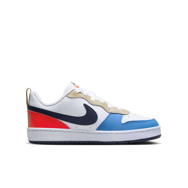 Кроссовки court borough low recraft 'white thunder blue crimson' Nike, белый — фото 2