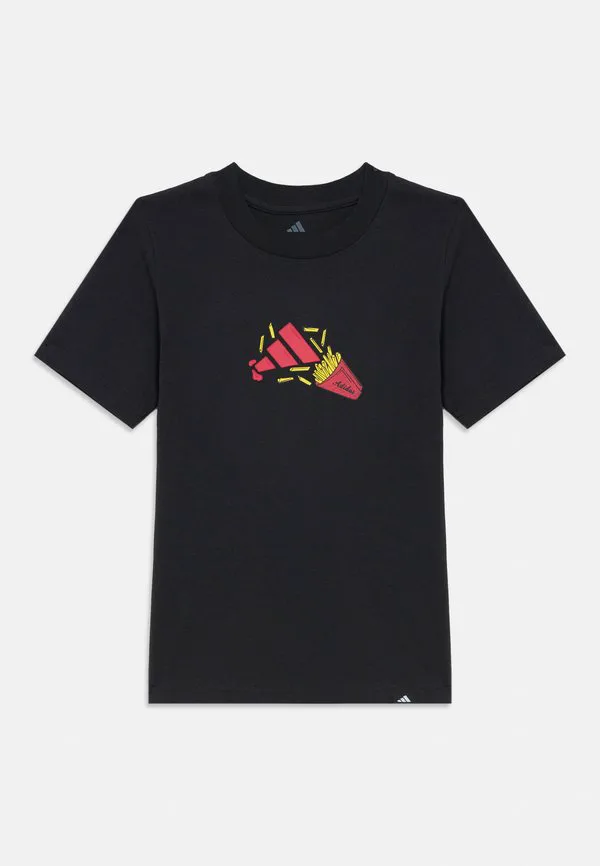 Футболка унисекс с графическим принтом в виде упаковки продуктов. Adidas Performance, Black