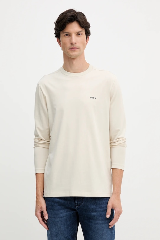 

Лонгслив Boss Green, бежевый