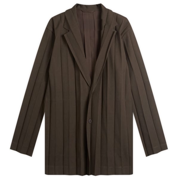 

Однобортный пиджак Edge Homme Plissé Issey Miyake, коричневый