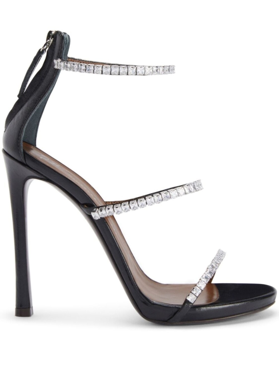 Giuseppe Zanotti босоножки Harmony 80 с кристаллами, черный