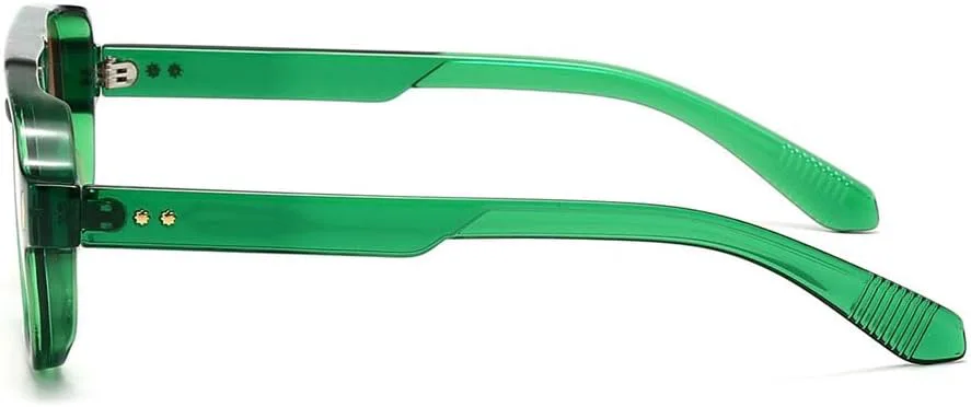 

Мужские квадратные солнцезащитные очки OZPYKAE, ретро-очки с защитой UV400 и двойной перемычкой, модные прямоугольные женские солнцезащитные очки-авиаторы, Green