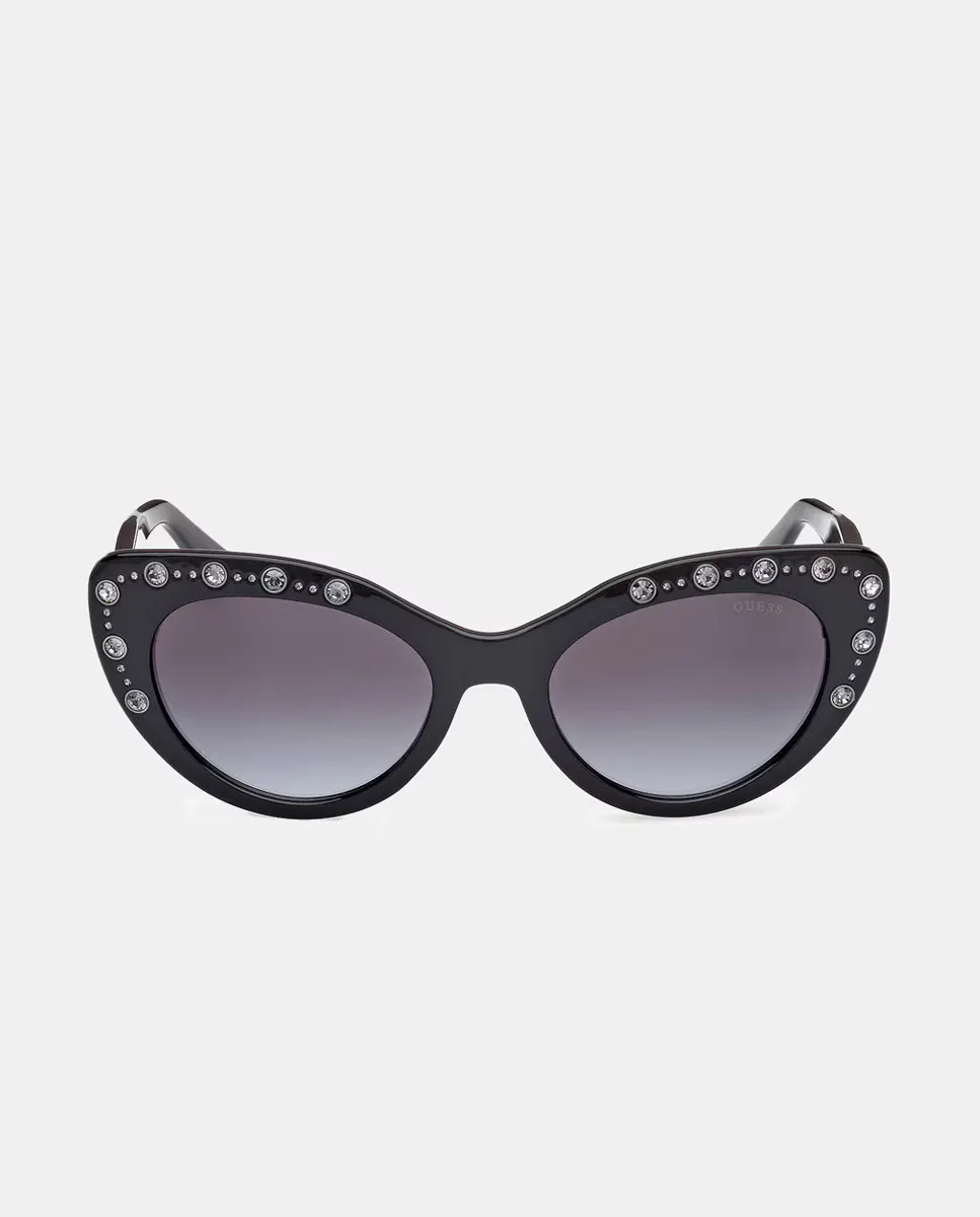 

Женские солнцезащитные очки «кошачий глаз» с градиентными линзами Guess, черный