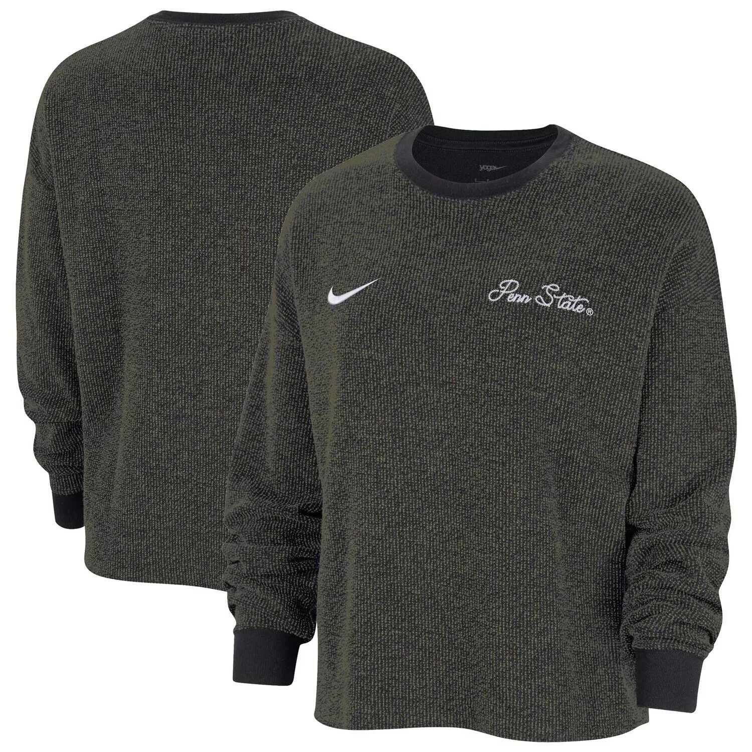 

Женский черный пуловер с надписью Nike Penn State Nittany Lions Yoga Script Nike