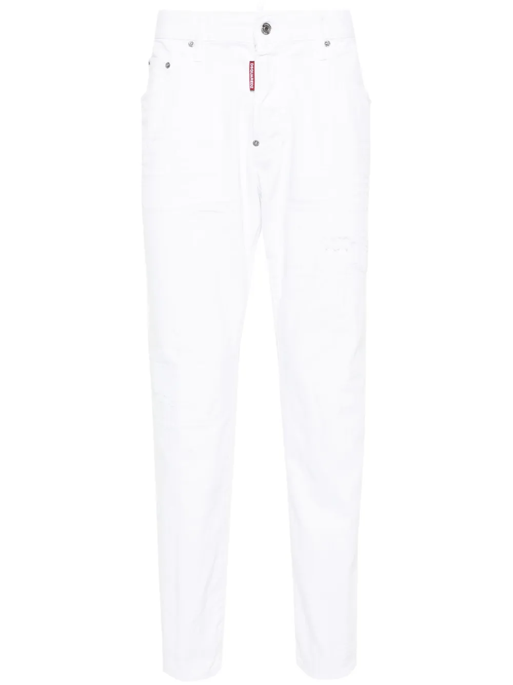 

Узкие джинсы White Bull Skater средней посадки DSQUARED2, белый