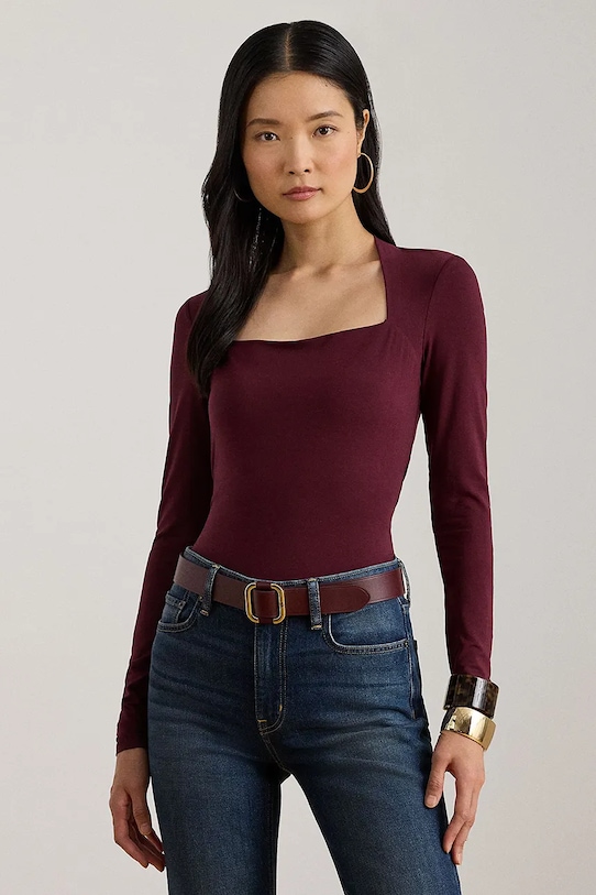 

Лонгслив Lauren Ralph Lauren, бордовый