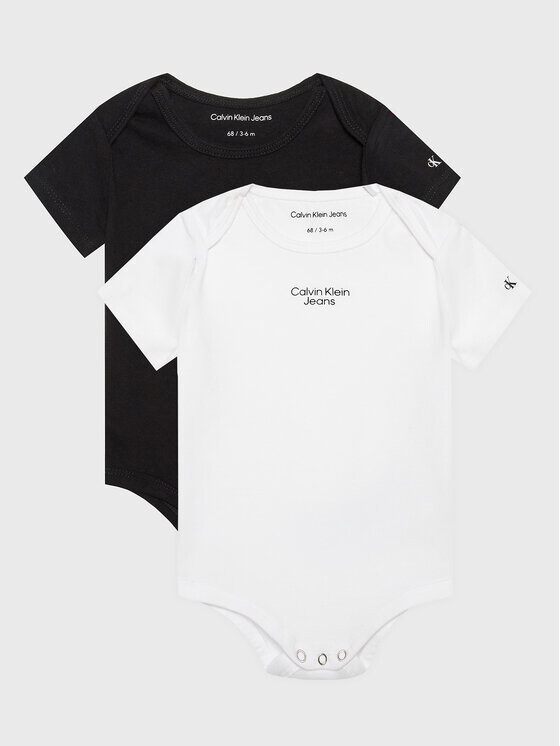 

Комплект из 2-х детских боди стандартного кроя Calvin Klein, мультиколор