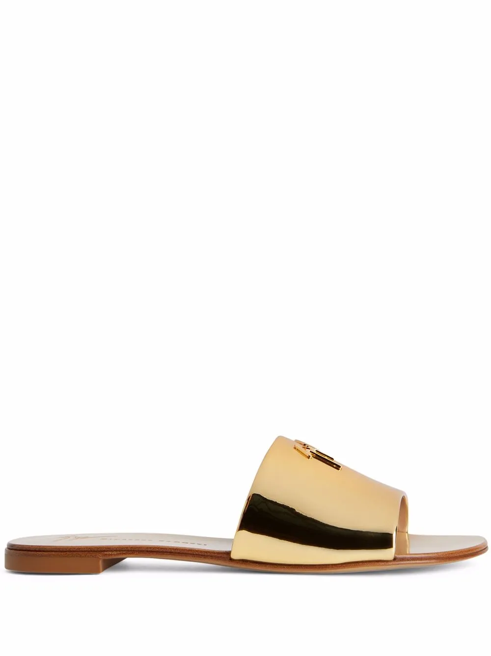 Босоножки Shirley с эффектом металлик Giuseppe Zanotti, золотой