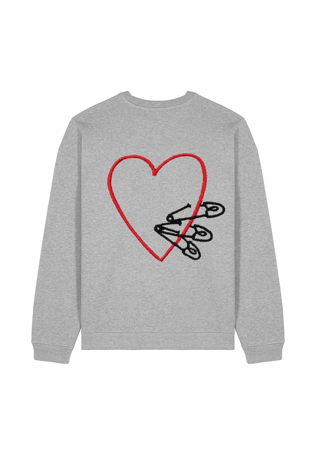 

Толстовка PINS BACK EMBROIDERY UNISEX Mira Paris, пятнистый серый