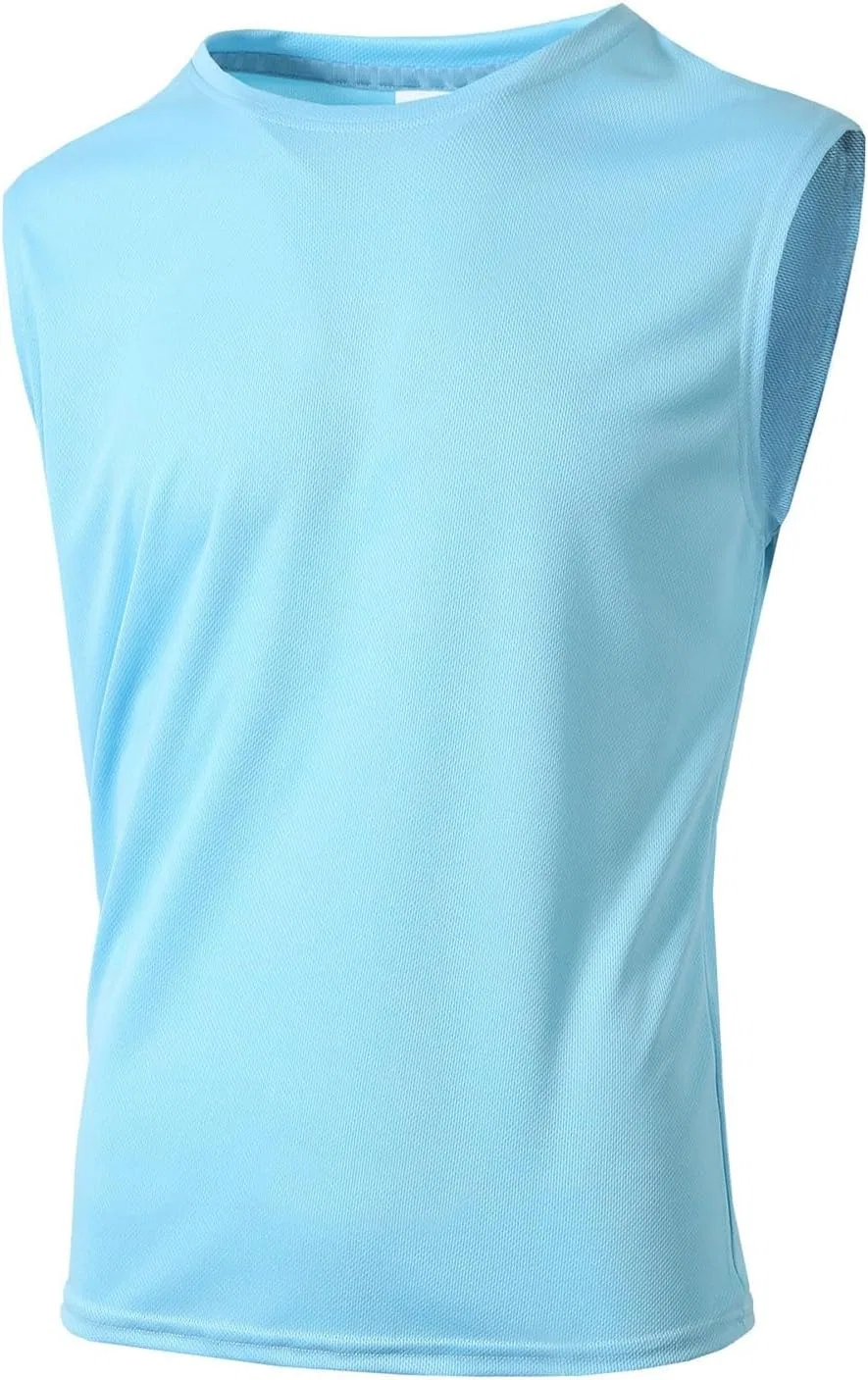 Мужской топ-сетка Athletic Sleeveless, Light Blue — фото 2