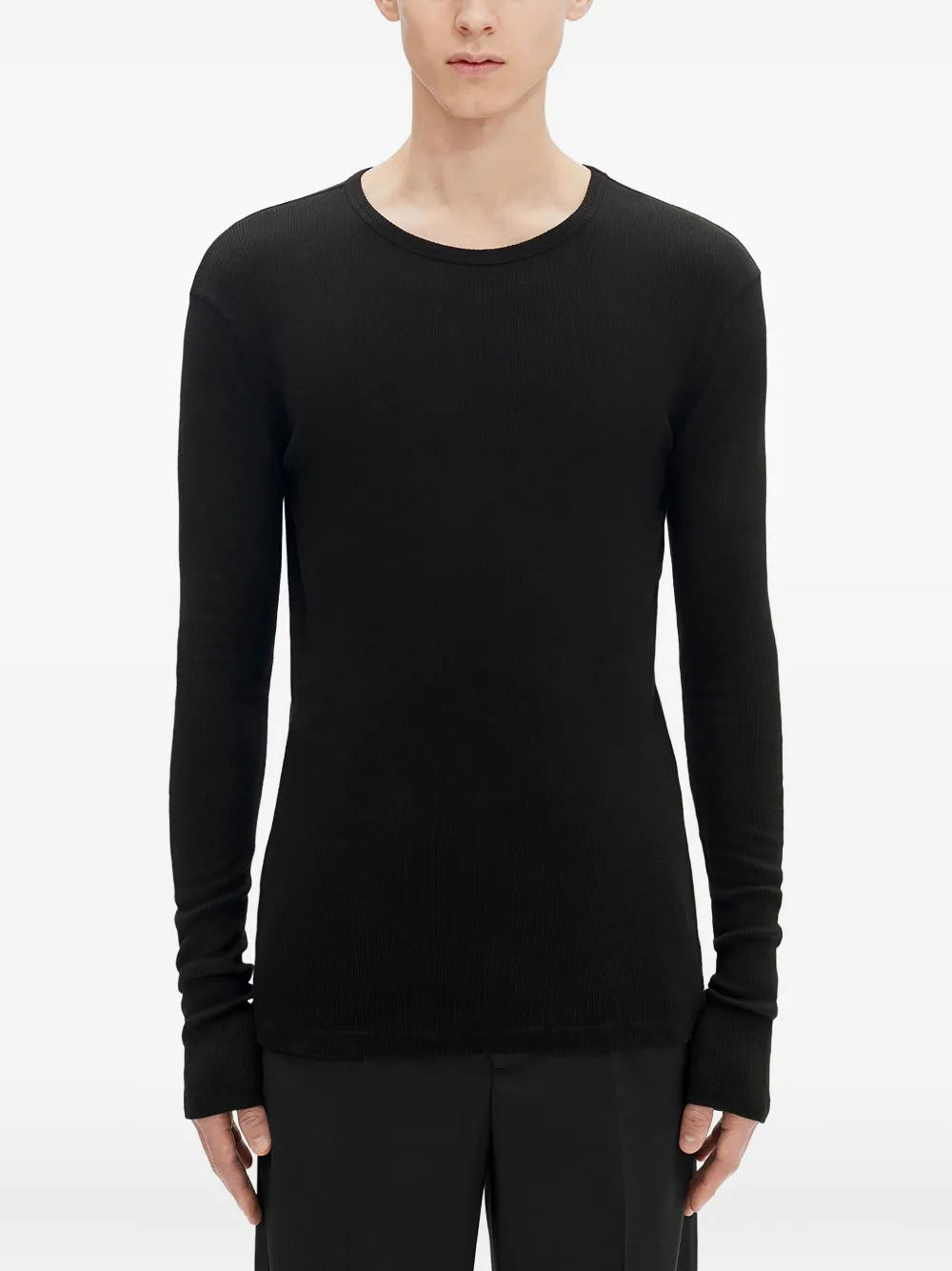 

Рубашка с длинными рукавами и ребристой вязкой Ann Demeulemeester