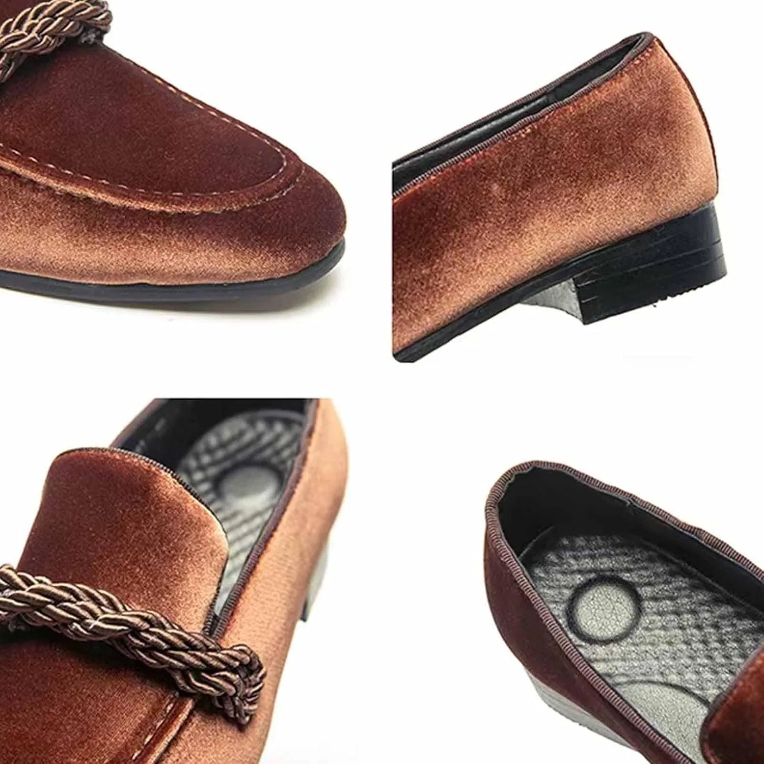 Лоферы мужские замшевые на низком каблуке, Formal Slip on Penny Shoes, черный DONRRNDK — фото 2