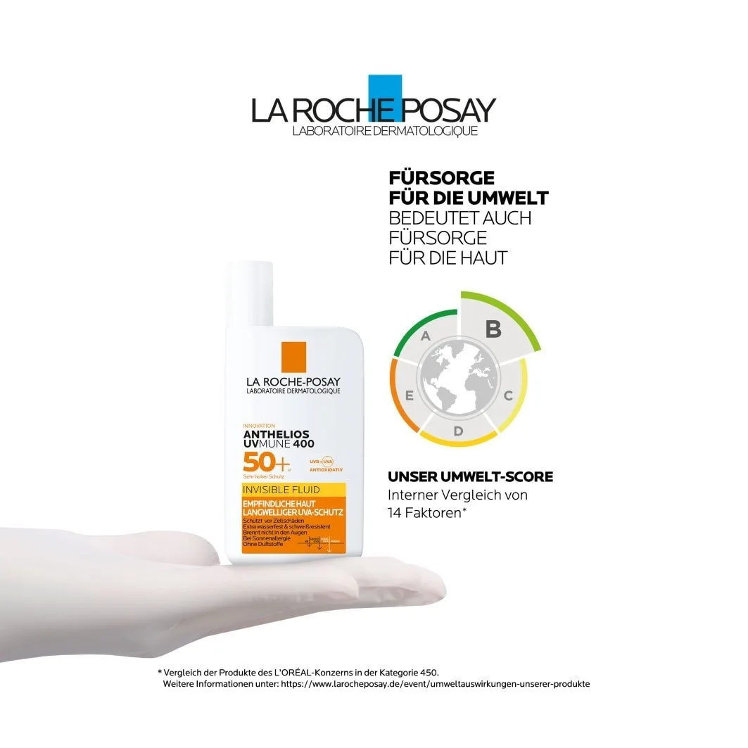 Солнцезащитный крем Anthelios Invisible Fluid UVMune 400 SPF 50+ La Roche Posay, 50 мл — фото 3