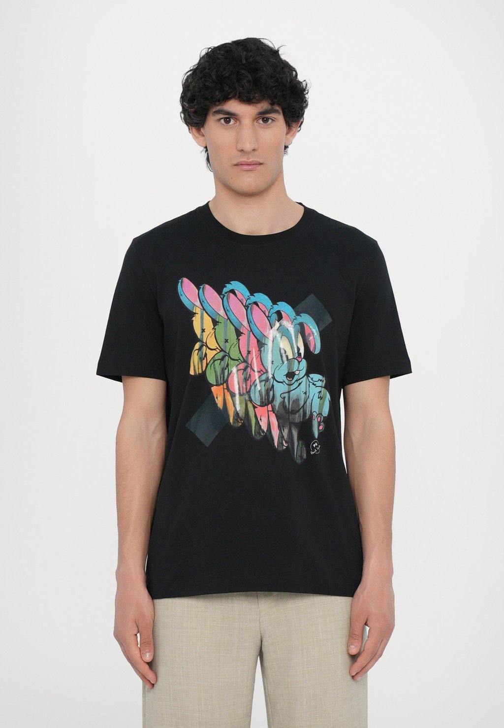 

Футболка с принтом BUNNY REPEAT PS Paul Smith, черный