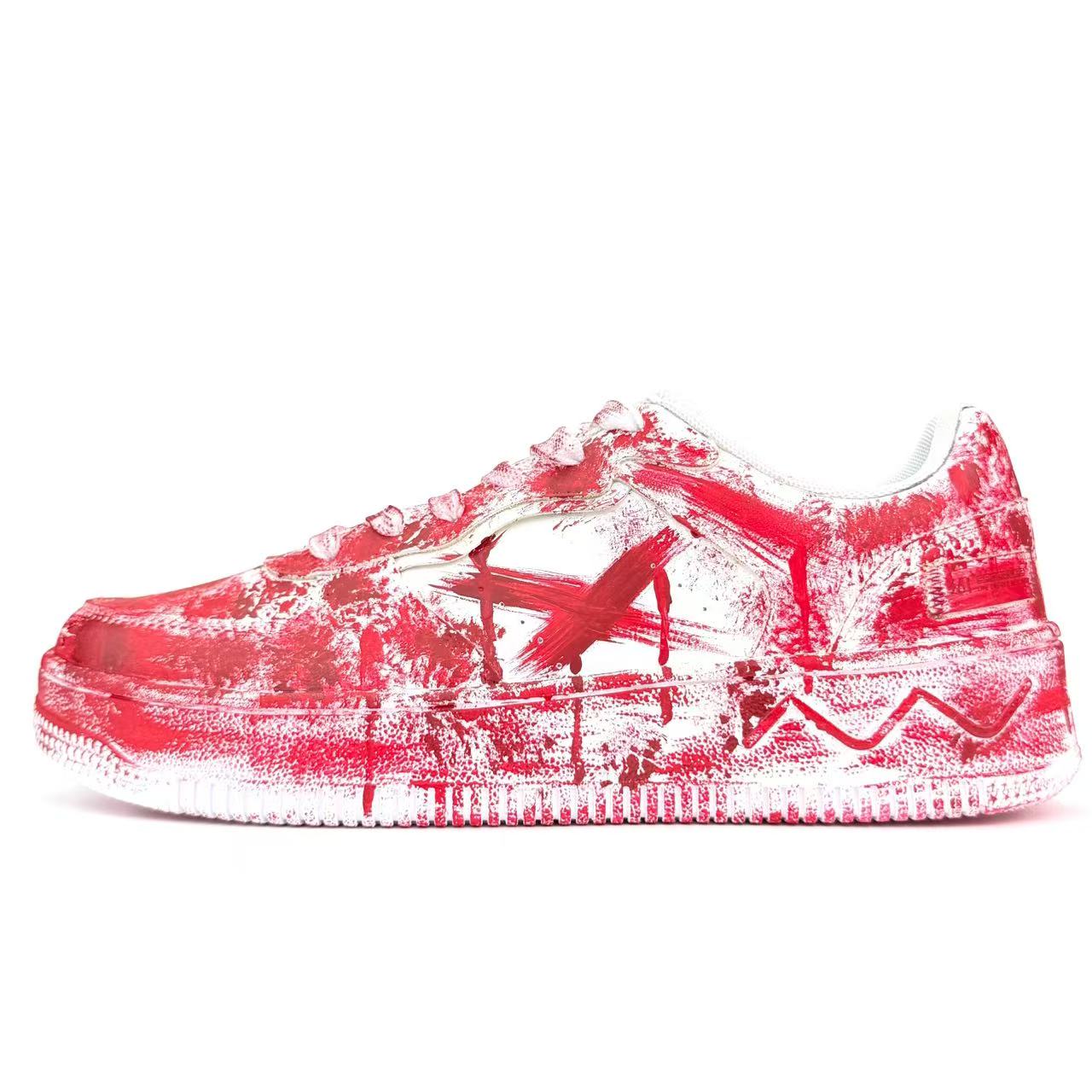 361° Кроссовки для скейтбординга Air Force 1 Cushioning Abrasion Resistant Lightweight Low top Unisex красные — фото 3