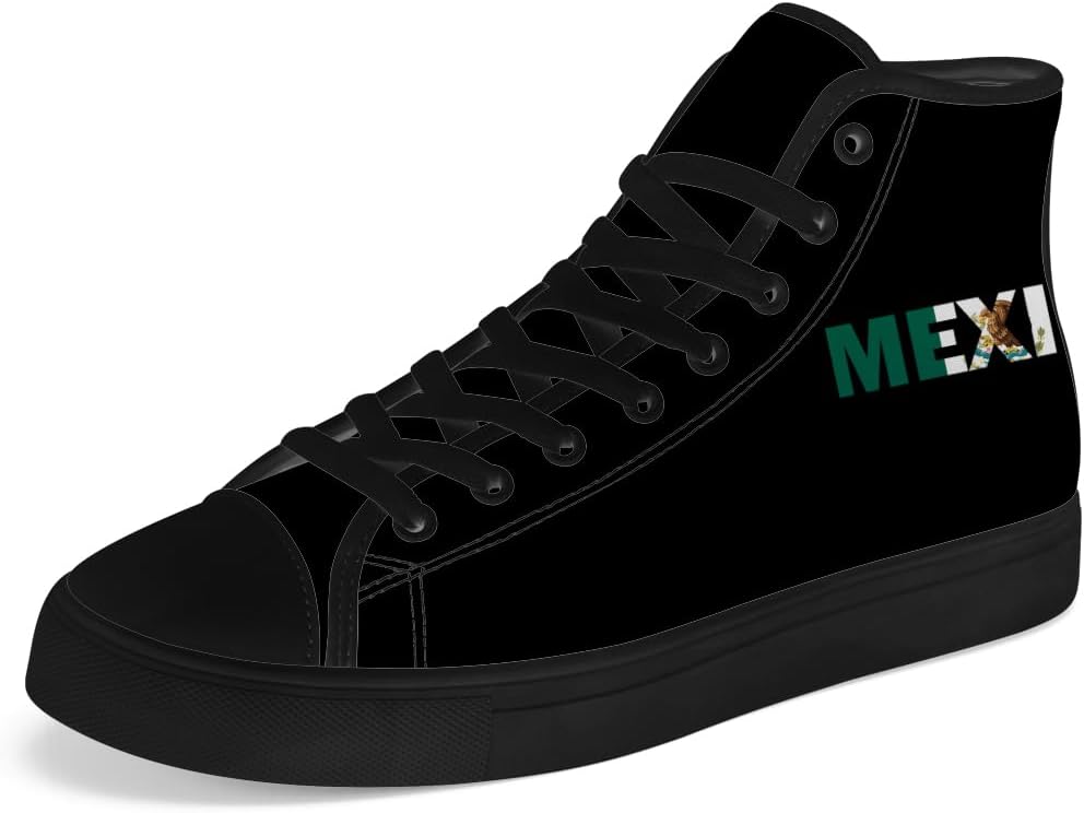 

Кеды chebing для мужчин и женщин, Мексика, высокие тканевые, мексиканские высокие кроссовки на шнуровке, повседневная обувь, черный