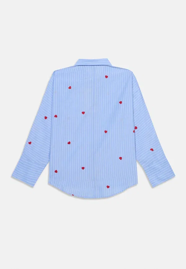 Блуза Kognew linagrace button down blouse Only Girls, лунно-голубой — фото 2