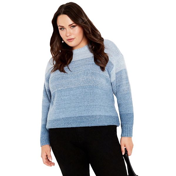 

Женский свитер plus size Reese с рубчиком Avenue, Indigo