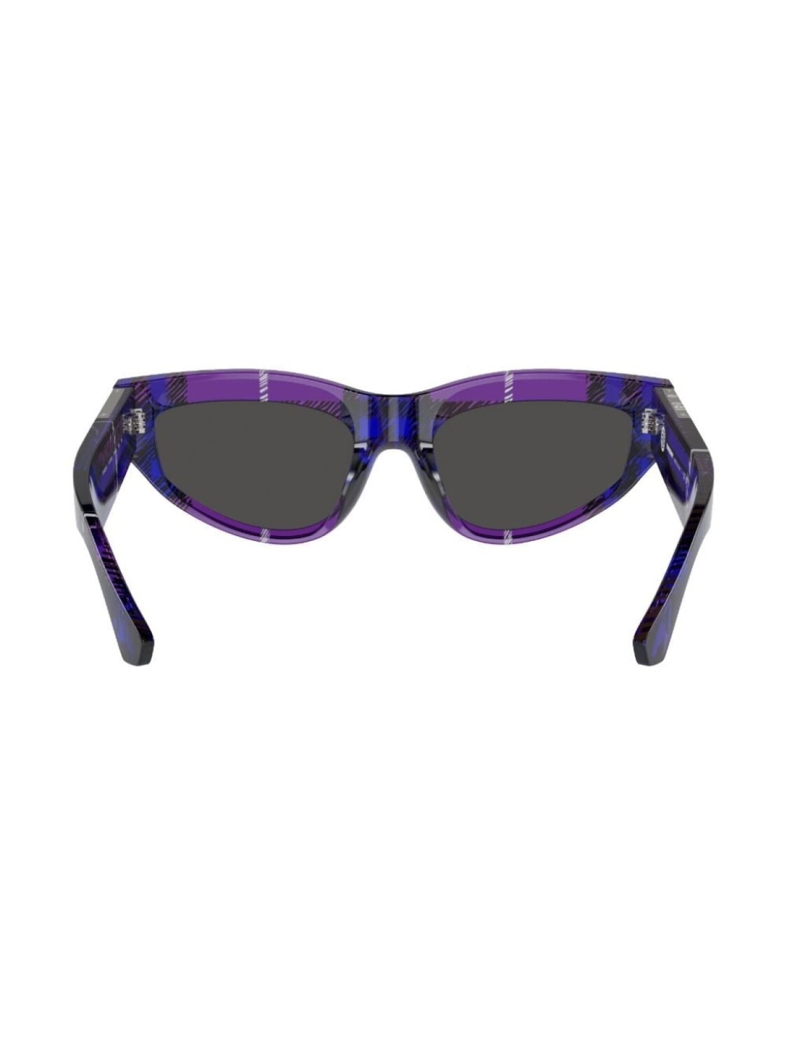 Burberry Eyewear солнцезащитные очки в оправе 'кошачий глаз' в клетку, фиолетовый — фото 4