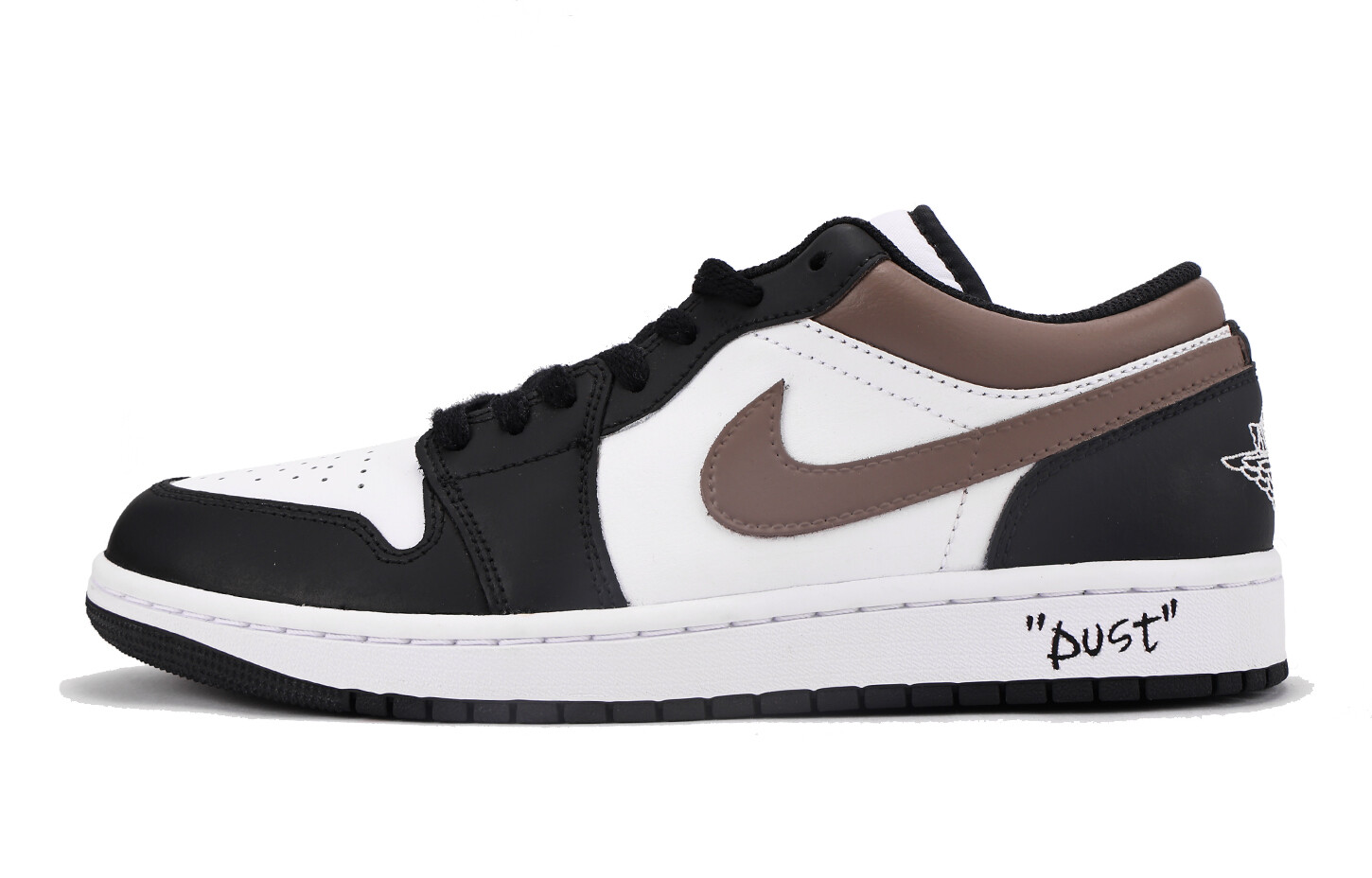 

Кроссовки Air Jordan 1 Vintage Basketball Shoes Men Low-top Black/White/Brown, черный/белый/коричневый