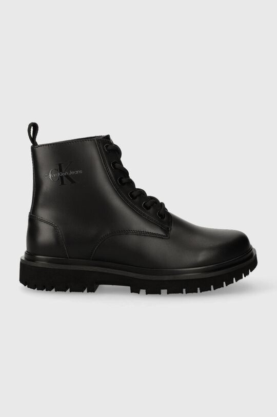 

Ботильоны EVA MID LACE UP BOOT LTH WN Calvin Klein Jeans, черный