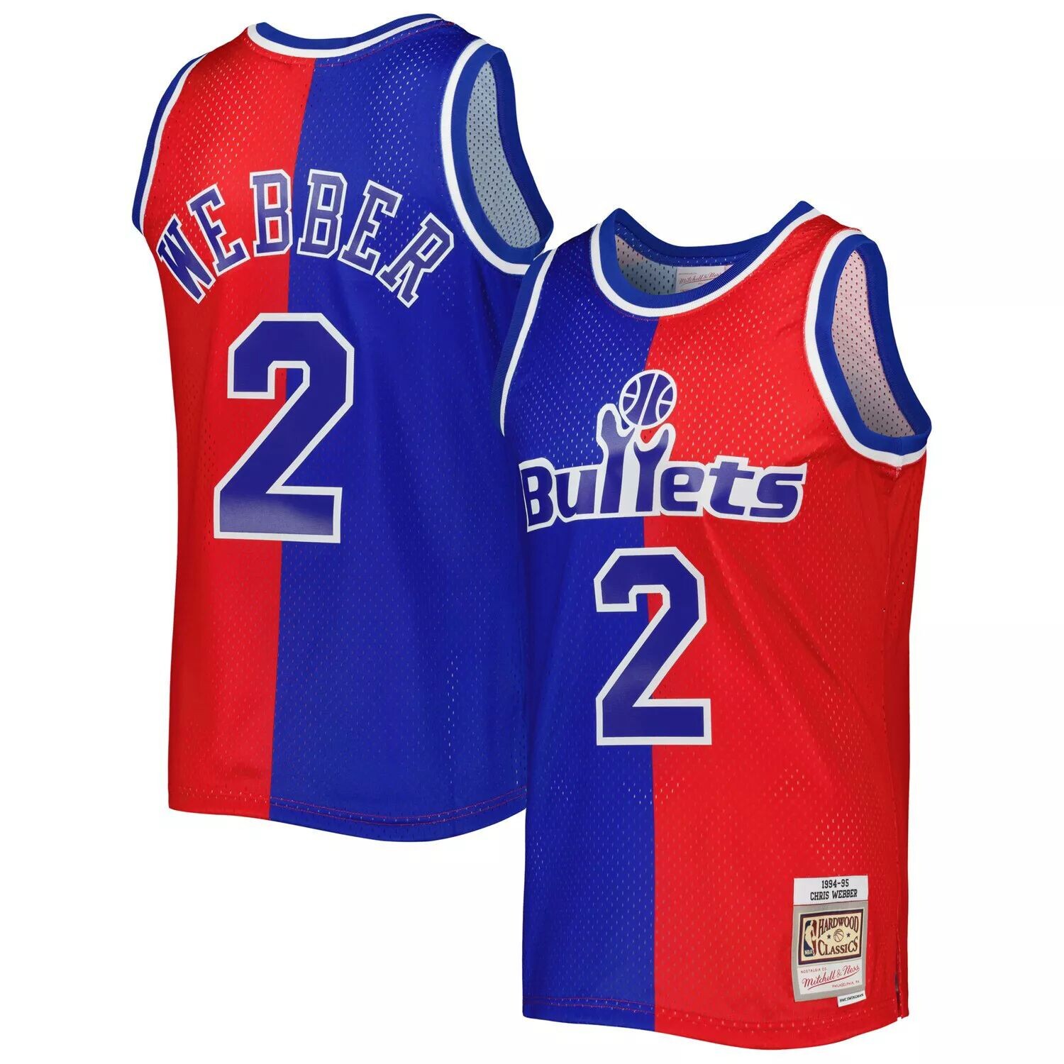 

Мужская майка Mitchell & Ness Chris Webber сине-красная Washington Bullets Hardwood Classics 1994-95 Split Swingman, Красный, Мужская майка Mitchell & Ness Chris Webber сине-красная Washington Bullets Hardwood Classics 1994-95 Split Swingman