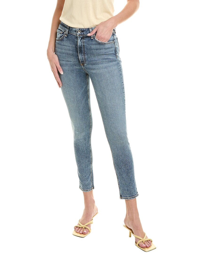 

Rag & bone Узкие джинсы Nina с высокой посадкой Norwalk до щиколотки, синий