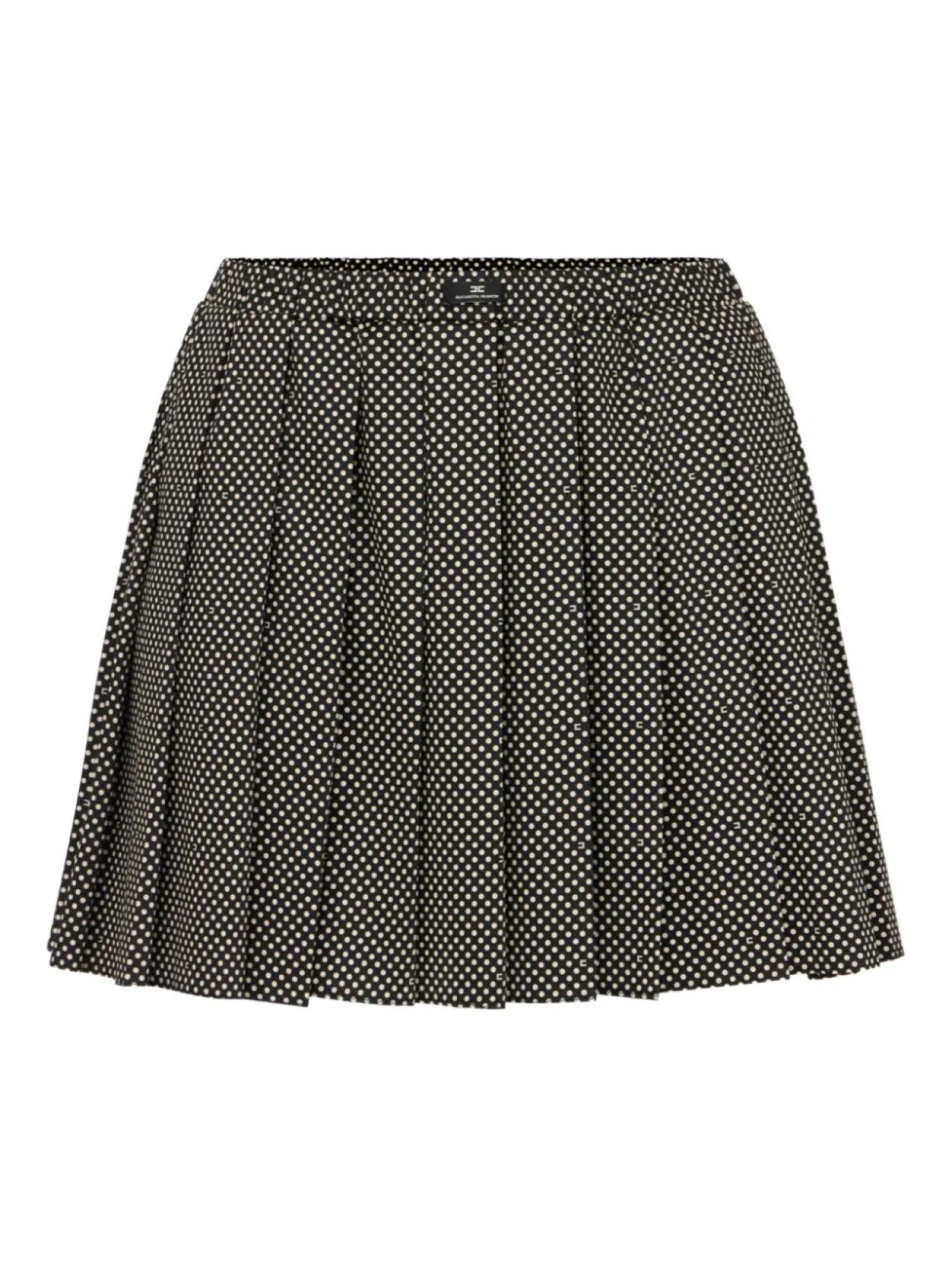 

Юбка в складку в горошек Elisabetta Franchi, черный