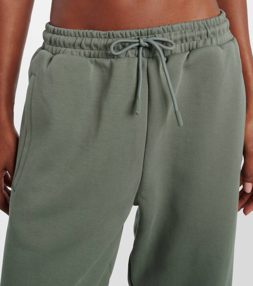 Флисовые спортивные штаны из хлопковой смеси Adidas by Stella McCartney, Stone Green — фото 4