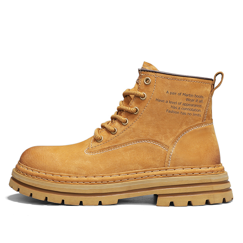 

KLAOSD Мужские ботинки Martin цвета хаки, коричневые — жёлто-коричневые, цвет Yellow Brown