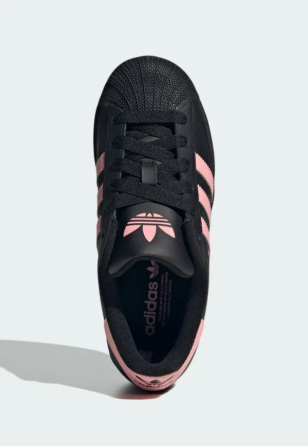 Кроссовки superstar ii унисекс Adidas Originals, Core Black/Glow Pink/Core Black — фото 3