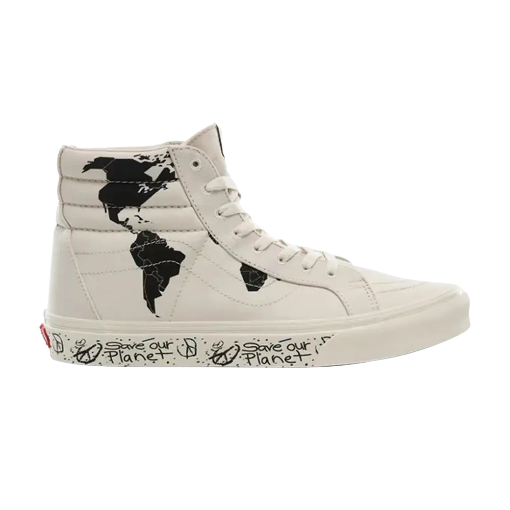 

Ботинки Save Our Planet x Sk8-Hi Reissue Vans, белый