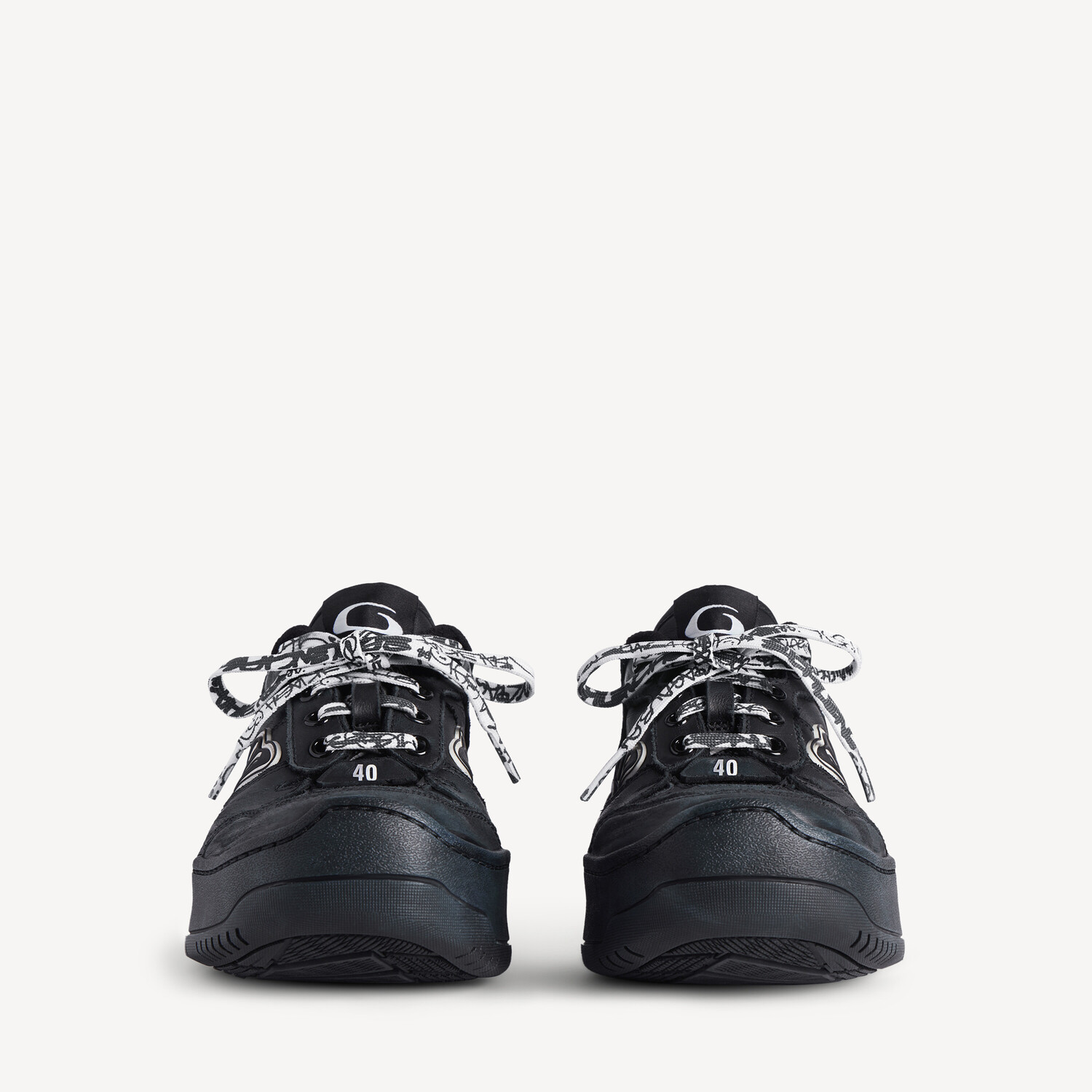 BALENCIAGA Женские кроссовки Hamptons на платформе черного цвета — фото 3