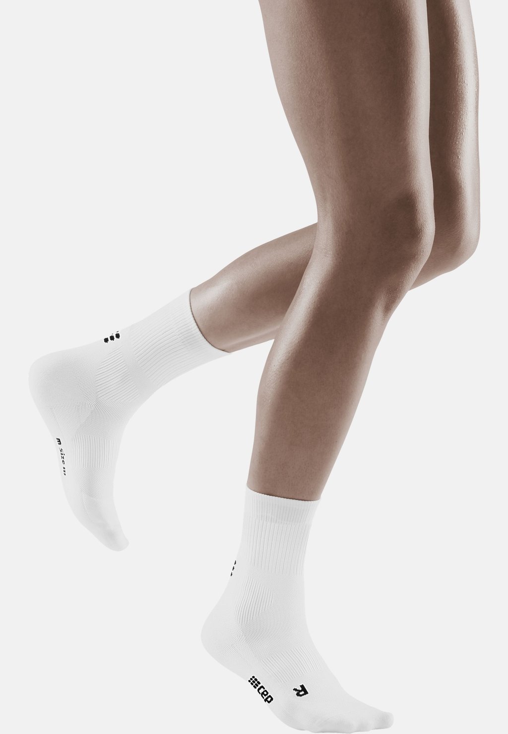 

Носки CLASSIC ALL WHITE COMPRESSION SOCKS MID CUT WOMEN MADE IN GERMANY CEP, белый