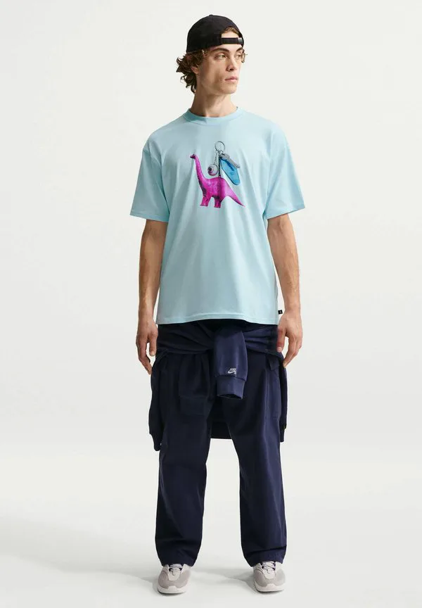 Футболка с принтом в виде брелока с динозавром Nike Sb, Glacier Blue